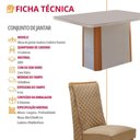 Ver imagem 4 de Conjunto de Jantar Isadora 4 Lugares com Cadeiras Yasmin Tampo MDF Serigrafado Off White 120cm