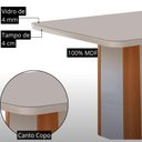 Ver imagem 7 de Conjunto de Jantar Isadora 4 Lugares com Cadeiras Yasmin Tampo MDF Serigrafado Off White 120cm