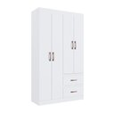 Ver imagem 6 de Guarda-Roupa Dallas 55400 4 Portas 2 Gavetas Branco/Azul/Rosa