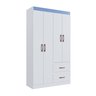 Guarda-roupa Dallas 55400 4 Portas 2 Gavetas - 4