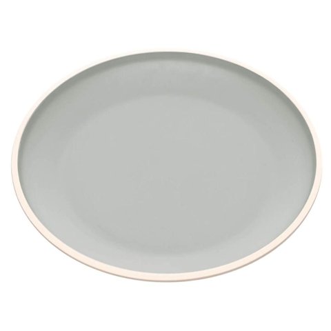 Kit 24 Pratos Melamina 27cm Rasos Cinza Wolff Class Restaurante Redondo Mesa