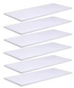 Ver imagem 1 de Kit 6 Prateleiras de Madeira MDF Branca
