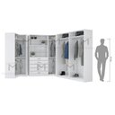 Ver mais imagens de KIT CLOSET MODULADO GUARDA ROUPA A 2,00 M470.B MUNDI MOVEIS