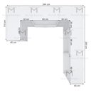 Ver imagem 2 de KIT CLOSET MODULADO GUARDA ROUPA A 2,00 M470.B MUNDI MOVEIS