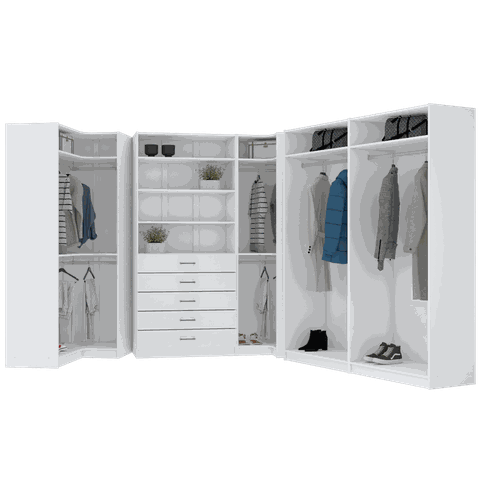 KIT CLOSET MODULADO GUARDA ROUPA A 2,00 M470.B MUNDI MOVEIS
