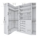 Ver imagem 5 de KIT CLOSET MODULADO GUARDA ROUPA A 2,00 M470.B MUNDI MOVEIS