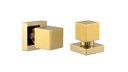 Ver imagem 1 de Kit 2 Acabamento para Registro Quadrado Dourado Brilhante Banheiro Chuveiro Padrão Deca