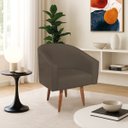 Ver imagem 2 de Poltrona Decorativa Jade Design Moderno Sala de Estar Quarto Escritório Confortável Luxo Pés Palito 