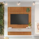 Ver imagem 1 de Painel Ripado para TV até 65 Polegadas MDF 182CMX218CM em Riso Candian Amarelo
