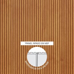Painel para TV até 65 Polegadas com Ripado em MDF 240 X 207m Riso Candian - 5