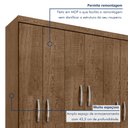 Ver imagem 5 de Guarda-Roupa Casal Itapema 6 Portas 2 Gavetas Marrom/Malbec