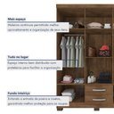 Ver mais imagens de Guarda-Roupa Casal Itapema 6 Portas 2 Gavetas Marrom/Malbec