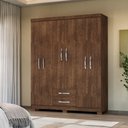 Ver imagem 1 de Guarda-Roupa Casal Itapema 6 Portas 2 Gavetas Marrom/Malbec