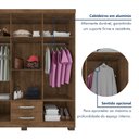 Ver imagem 7 de Guarda-Roupa Casal Itapema 6 Portas 2 Gavetas Marrom/Malbec