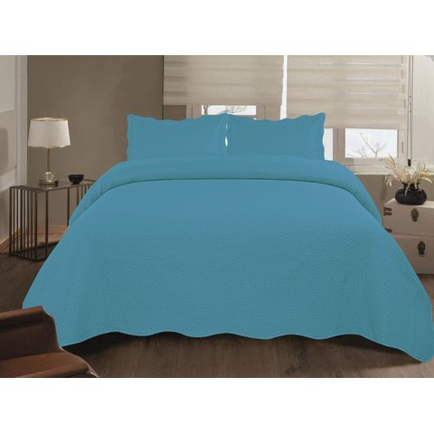 Jogo de Colcha Ultrassonic Urban Queen 240x260cm - Verde Piscina