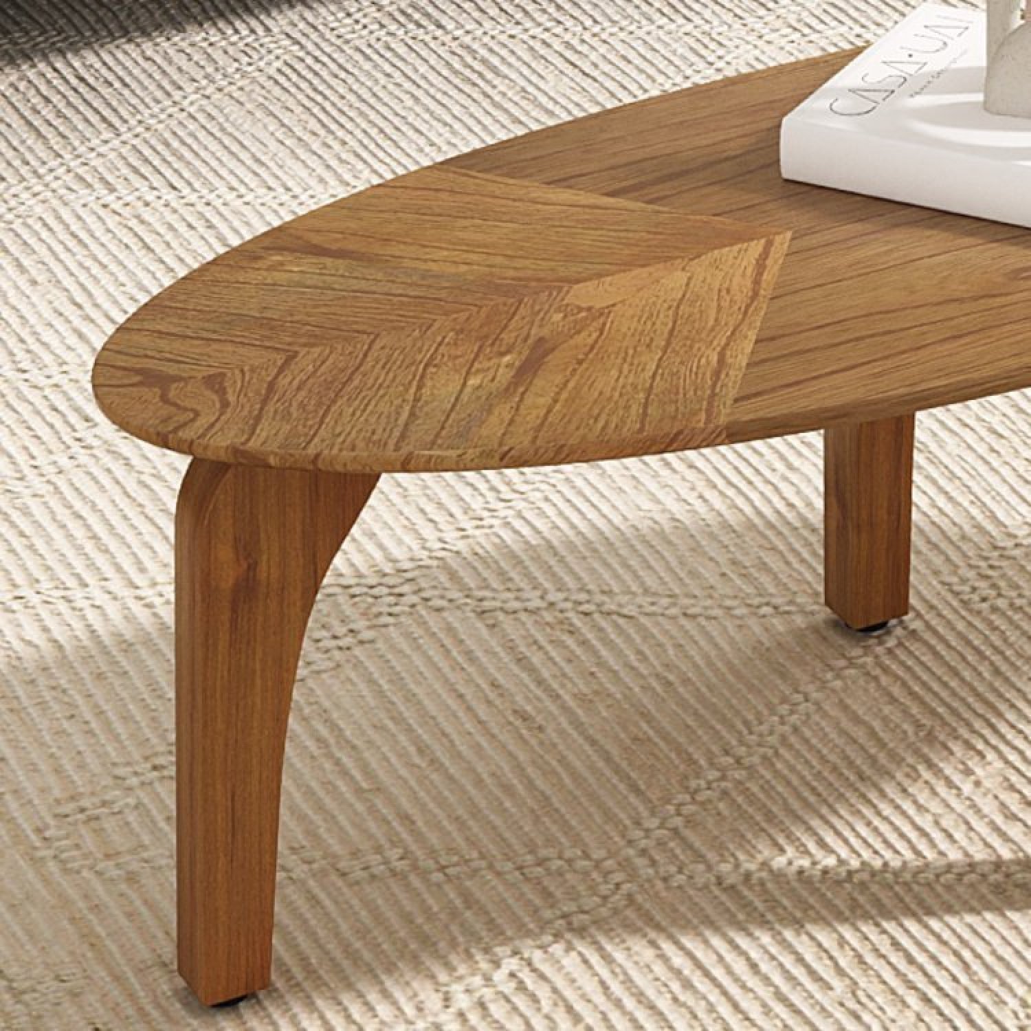 Conjunto de Mesa de Centro Laminada Folha Orgânica  - 4