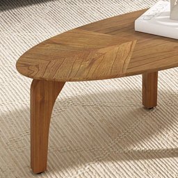 Conjunto de Mesa de Centro Laminada Folha Orgânica  - 5