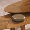 Ver imagem 6 de Conjunto Mesa de Centro Laminada Folha Orgânica Marrom Madeira Mel