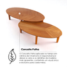 Conjunto de Mesa de Centro Laminada Folha Orgânica  - 11