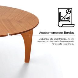 Conjunto de Mesa de Centro Laminada Folha Orgânica  - 9