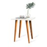 Mesa de Apoio Lateral 4 pés Palito em Madeira - Branca 47cm - 2