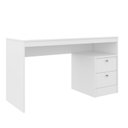 Ver imagem 2 de Escrivaninha Mesa Escritório 100% Funzionale 1350 2 Gavetas 135cm MDF Branco