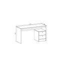 Ver imagem 3 de Escrivaninha Mesa Escritório 100% Funzionale 1350 2 Gavetas 135cm MDF Branco
