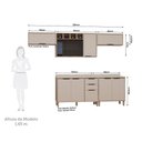 Ver imagem 2 de Cozinha Modulada Compacta 5 Peças com Tampo Aspen Luciane Móveis