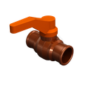 Ver imagem 1 de Registro de Esfera Solda com Alavanca Pvc Predial Bitola 20mm Sistema V.a.r Marrom Durín