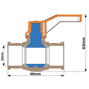 Ver imagem 2 de Registro de Esfera Solda com Alavanca Pvc Predial Bitola 20mm Sistema V.a.r Marrom Durín