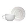 Conjunto com 6 Xícaras de Chá com Pires Split White 250ml Alleanza Cerâmica - 1