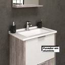 Ver imagem 6 de Conjunto de Móveis para Banheiro Yan 50 Cinza/Branco/Barrique