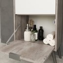 Ver imagem 2 de Conjunto de Móveis para Banheiro Yan 50 Cinza/Branco/Barrique