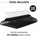 Ver imagem 6 de Kit 20 Cabide Veludo Adulto Rrister Slim Ultra Fino Não Escorrega