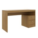 Ver imagem 2 de Escrivaninha Mesa Escritório Funzionale 1350 2 Gavetas 100% MDF 135cm Freijó