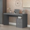 Ver imagem 1 de Escrivaninha Retangular em Funzionale 2 Gavetas 100% MDF 135cm Titânio