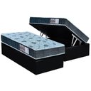 Ver imagem 1 de Cama Box Baú Solteiro: Colchão Espuma Orthoflex D45 / EP Cecina + Base CRC Suede Black(88x188)