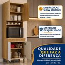 Ver imagem 5 de Armário Paneleiro Nicho 4 Portas Dakota Bege/Cinamomo/Off White