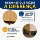 Ver imagem 2 de Armário Paneleiro Nicho 4 Portas Dakota Bege/Cinamomo/Off White
