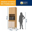Ver mais imagens de Armário Paneleiro Nicho 4 Portas Dakota Bege/Cinamomo/Off White
