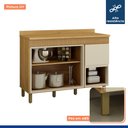 Ver imagem 6 de Balcão para Cozinha 120cm 3 Portas 2 Gavetas Dakota Bege/Cinamomo/Off White