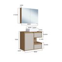Ver imagem 3 de Gabinete de Banheiro Suspenso 80cm com Espelheira com Cuba Sofia