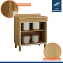 Ver imagem 5 de Balcão para Cozinha 80cm 2 Portas Dakota Bege/Cinamomo/Off White