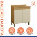 Ver imagem 3 de Balcão para Cozinha 80cm 2 Portas Dakota Bege/Cinamomo/Off White