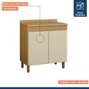 Ver imagem 4 de Balcão para Cozinha 80cm 2 Portas Dakota Bege/Cinamomo/Off White