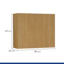 Ver imagem 7 de Armário Aéreo 80cm Fresado Dakota Marrom/Cinamomo