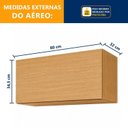 Ver imagem 7 de Armário de Cozinha Geladeira Dakota Marrom/Cinamomo