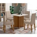 Ver imagem 2 de Conjunto Sala de Jantar Quadrada Mesa Helo 90cm e 04 Cadeiras Jade