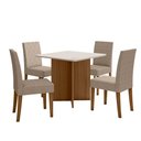 Ver imagem 1 de Conjunto Sala de Jantar Quadrada Mesa Helo 90cm e 04 Cadeiras Jade