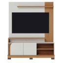 Ver imagem 1 de Painel Home Theater para TV até 65" 2 Portas Jussara Off White Matte/Freijó